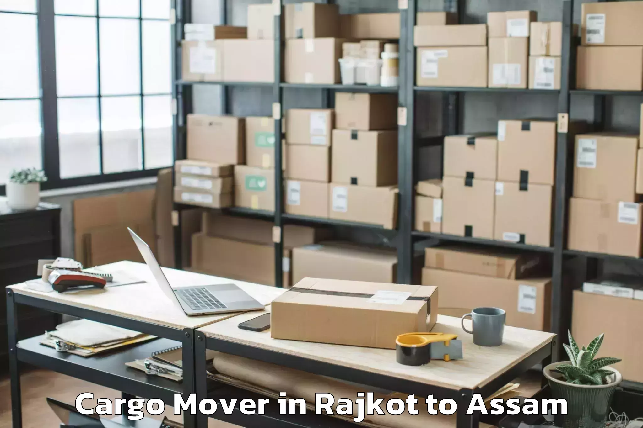 Reliable Rajkot to Sipajhar Cargo Mover